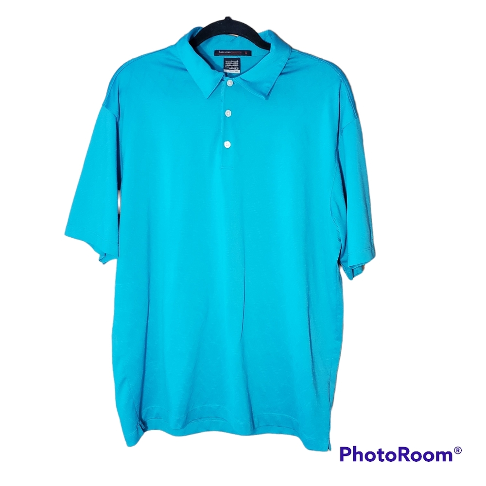 EUC Nike Tiger Woods Collection Dri-FIT Golf Polo Shirt Men's Large Teal